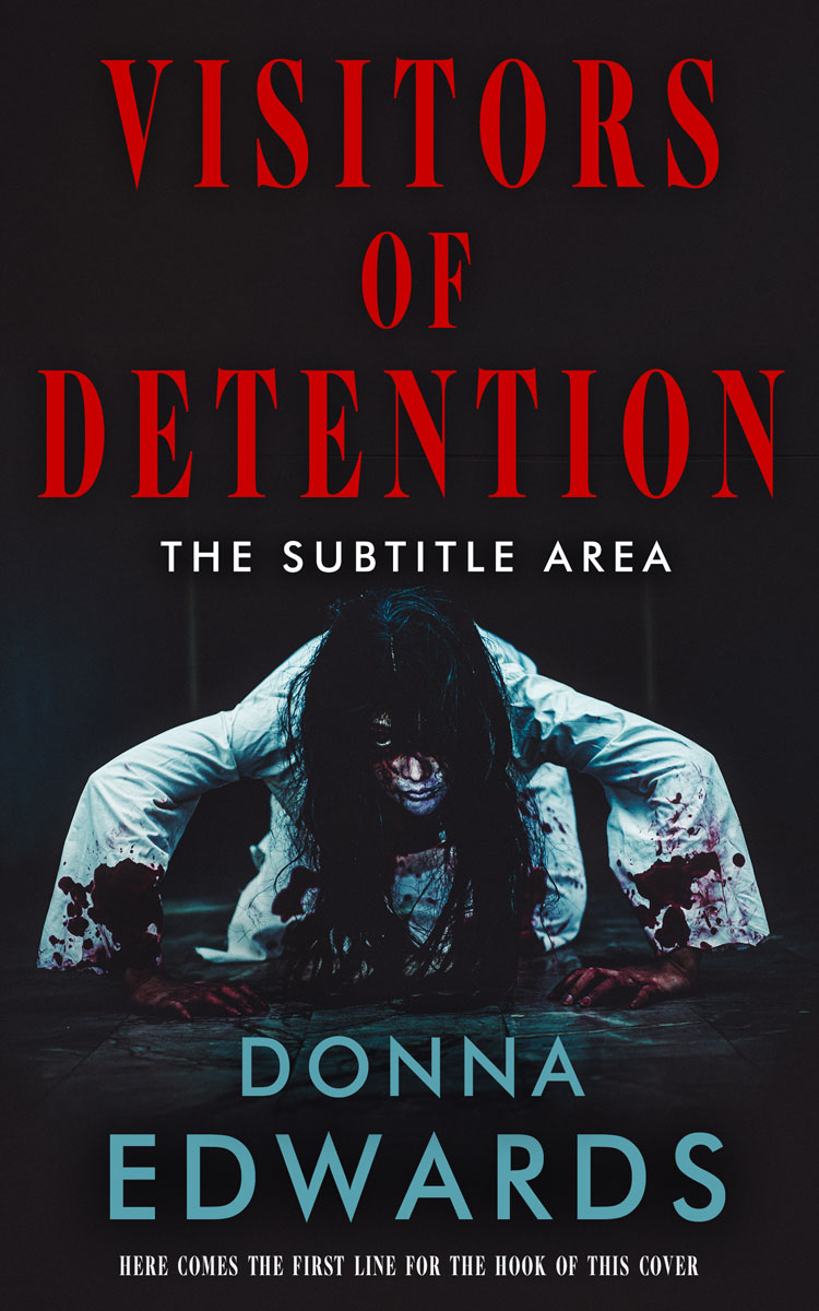 2D view of Premade Horror Book Cover - Shark