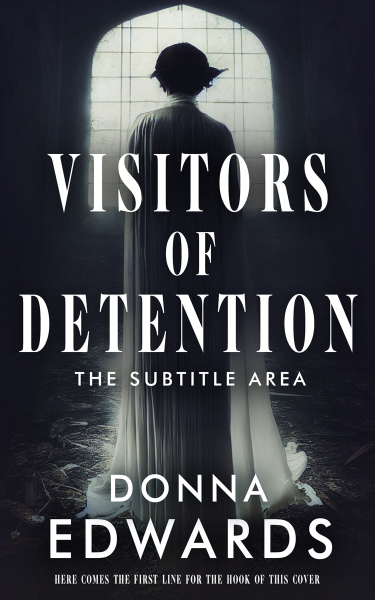 2D view of Premade Horror Book Cover - Shark