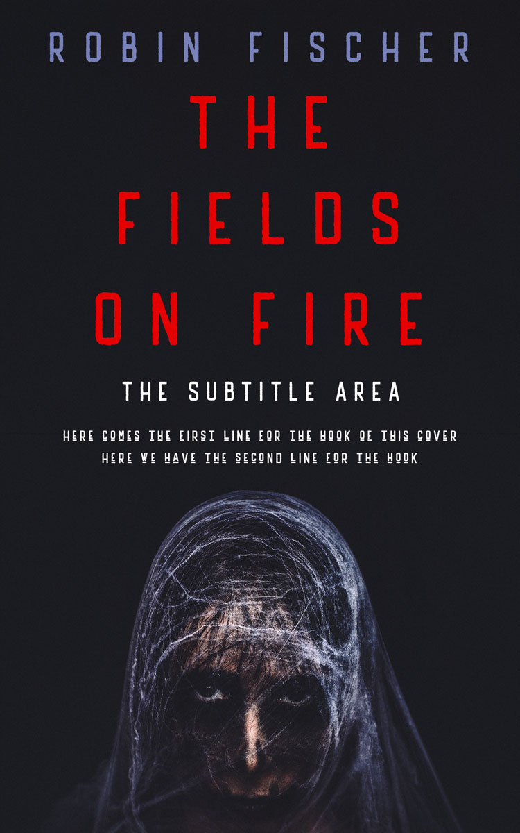 2D view of Premade Horror Book Cover - Shark