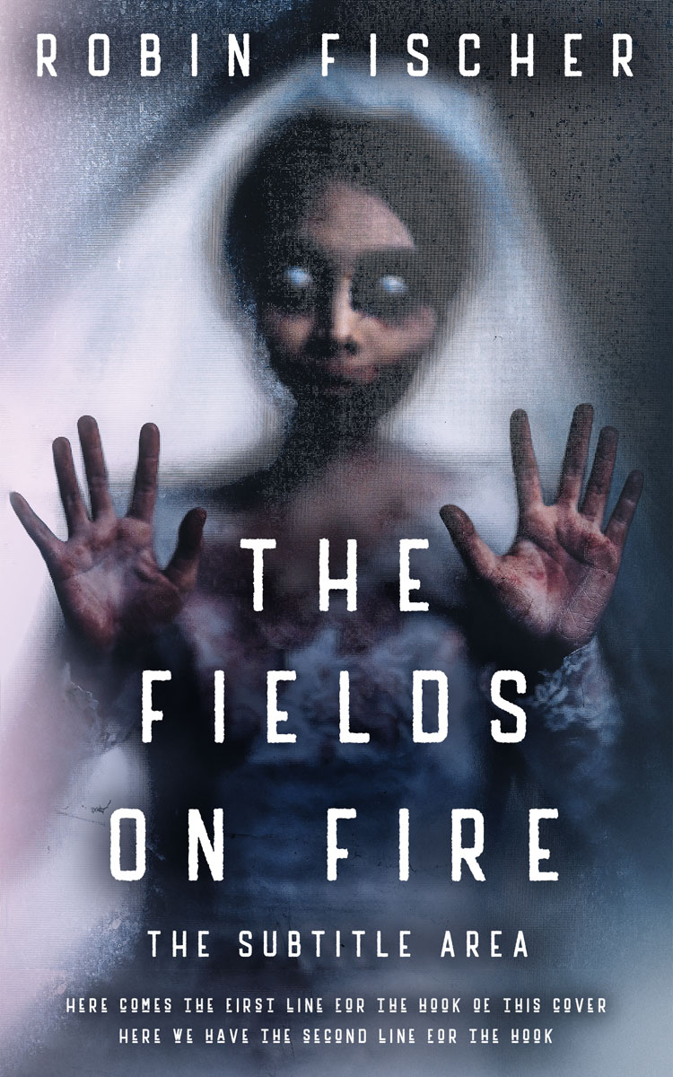 2D view of Premade Horror Book Cover - Bright Gray