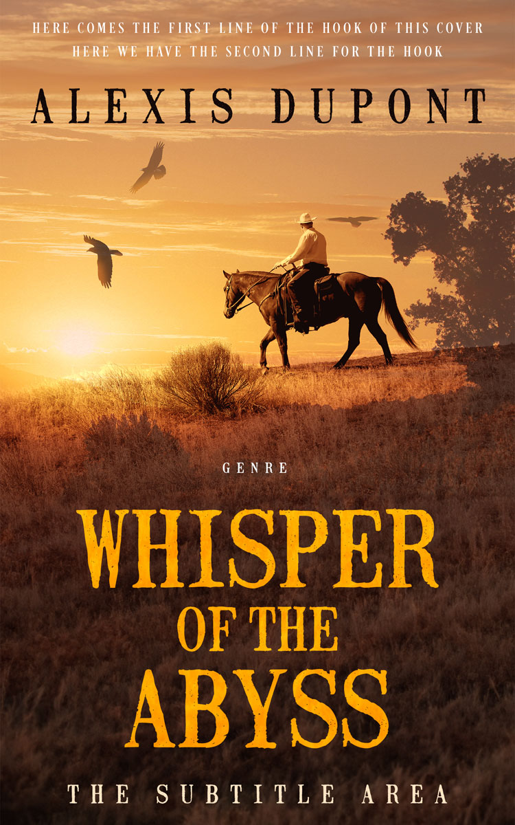 2D view of Premade Western Book Cover - Porsche