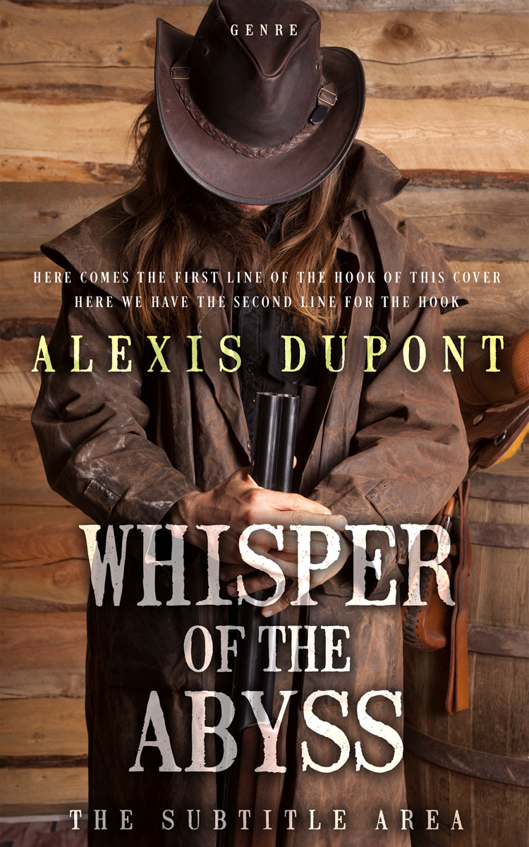 2D view of Premade Action & Adventure Book Cover - Bistre