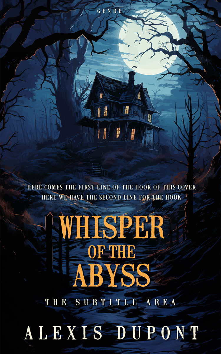 2D view of Premade Horror Book Cover - Ebony