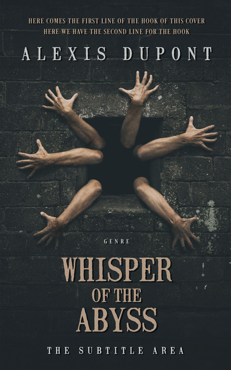 2D view of Premade Horror Book Cover - Shark