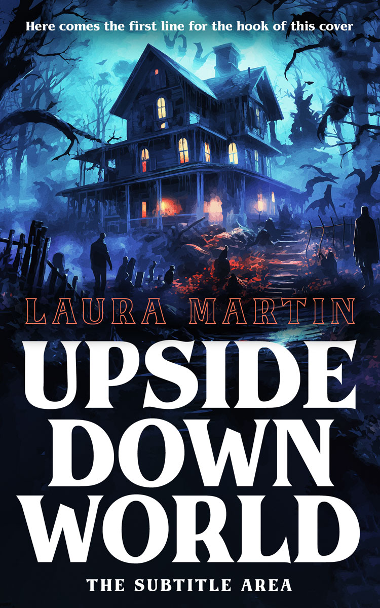 2D view of Premade Horror Book Cover - Ebony