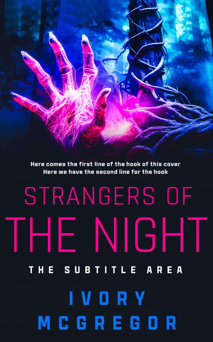 2D view of Premade Horror Book Cover - Orchid