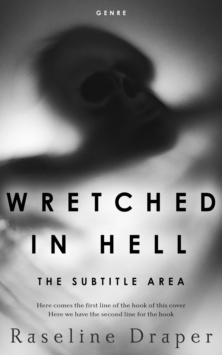 2D view of Premade Horror Book Cover - Silver