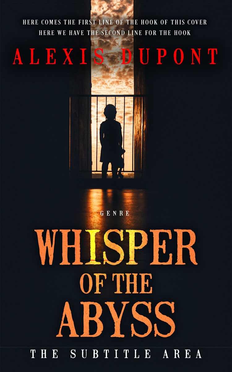 2D view of Premade Mystery & Thriller & Suspense Book Cover - Black