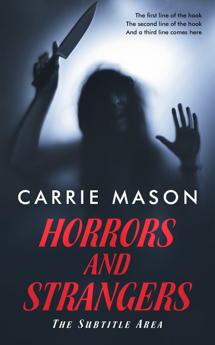 2D view of Premade Horror Book Cover - Careys Pink