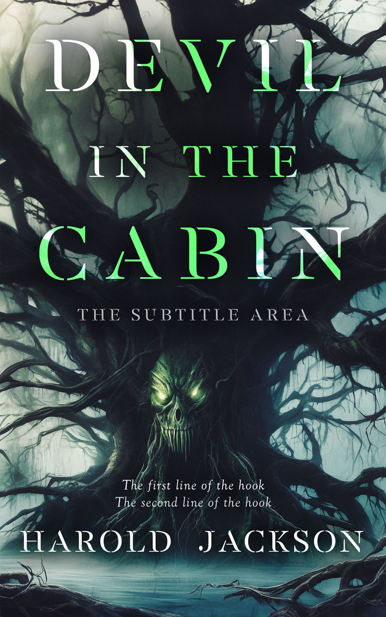 2D view of Premade Horror Book Cover - Shark