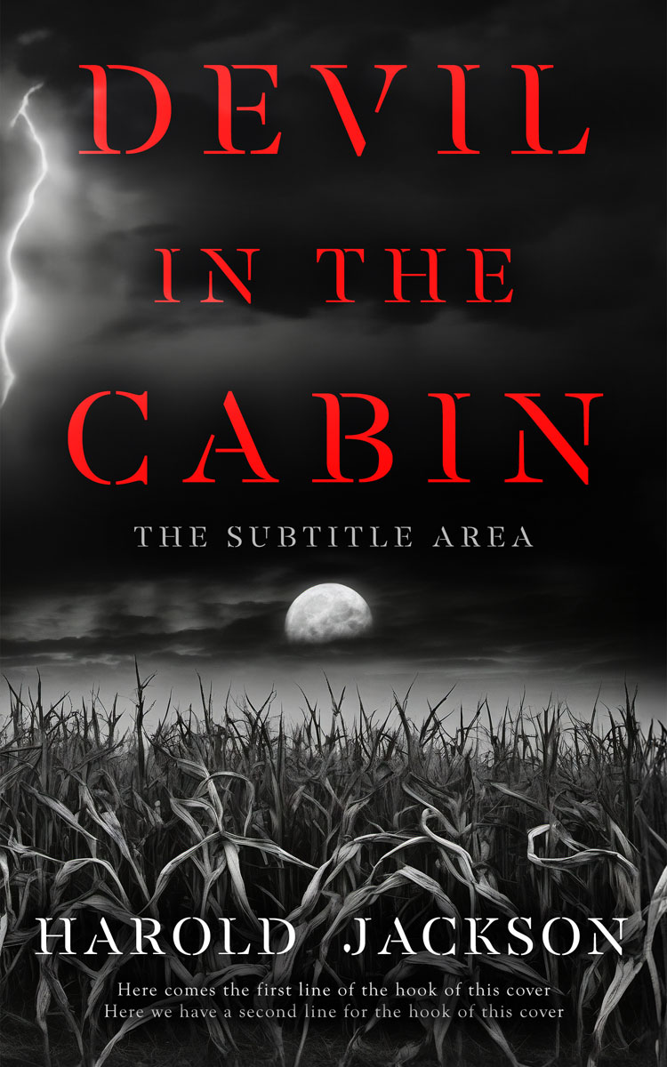 2D view of Premade Horror Book Cover - Cod Gray