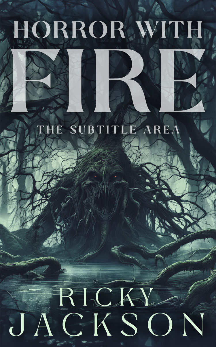 2D view of Premade Horror Book Cover - Ebony Clay