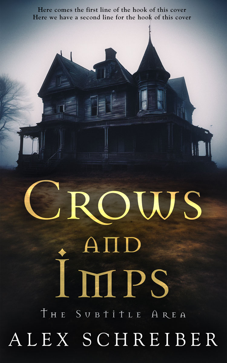 2D view of Premade Mystery & Thriller & Suspense Book Cover - Swirl