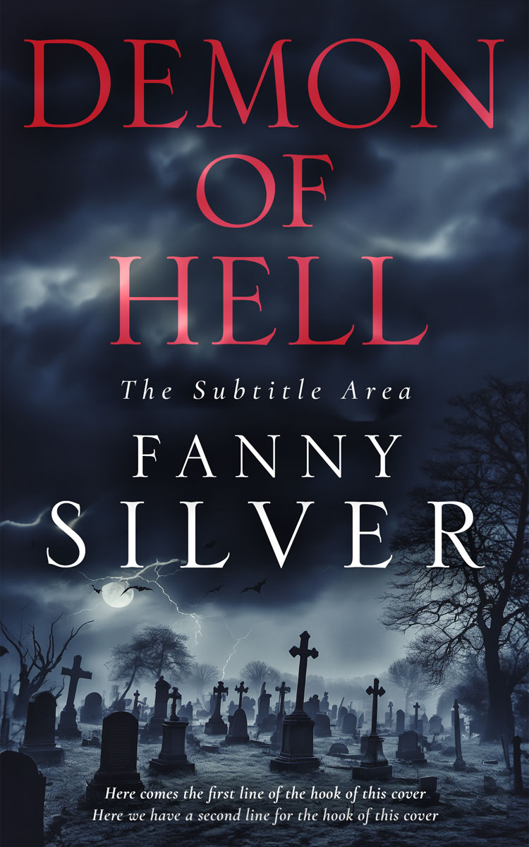 2D view of Premade Horror Book Cover - Ebony Clay