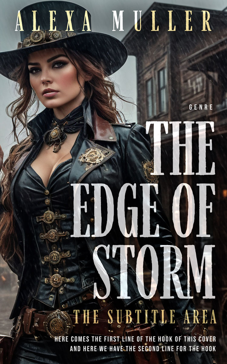 2D view of Premade Apocalyptica Book Cover - Silver Rust