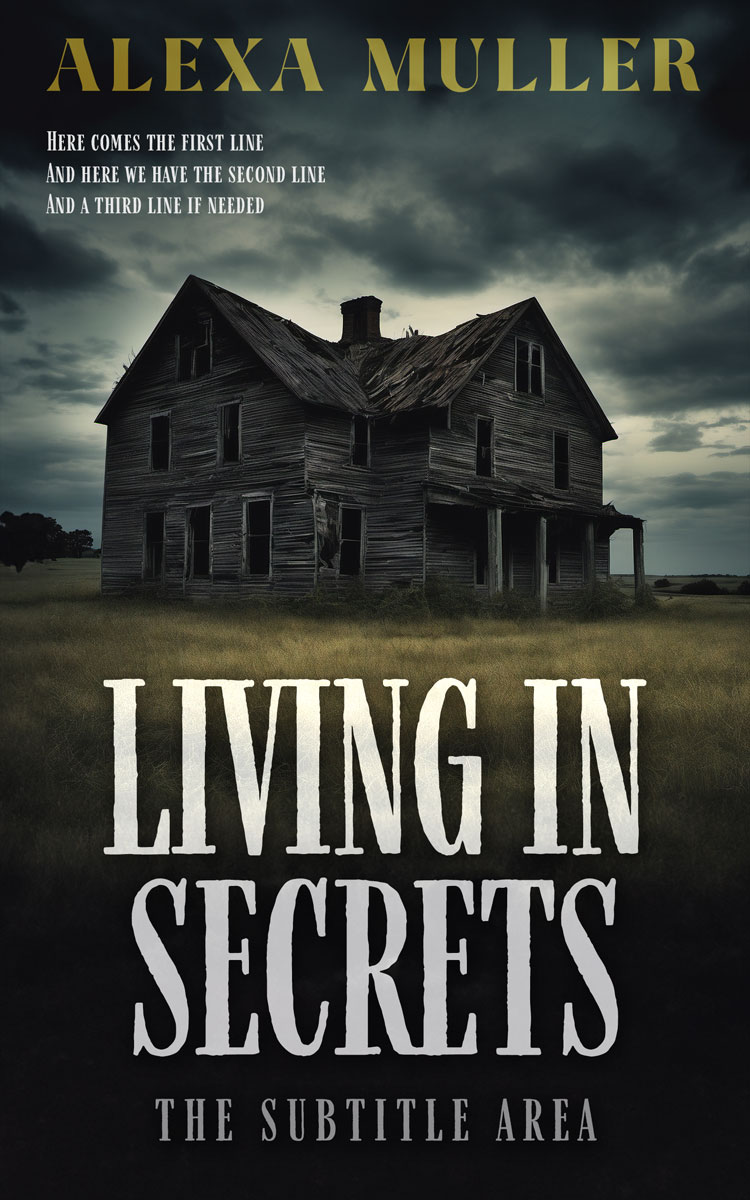 2D view of Premade Mystery & Thriller & Suspense Book Cover - Outer Space