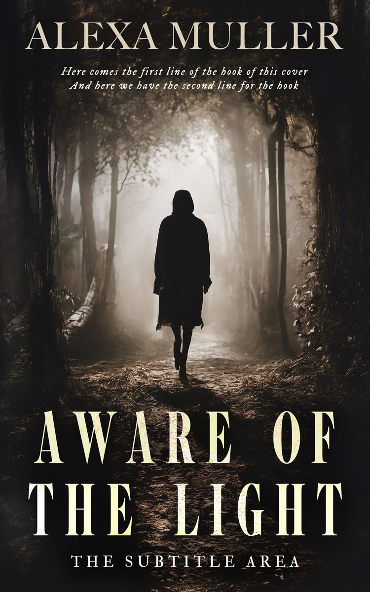 2D view of Premade Horror Book Cover - Bison Hide