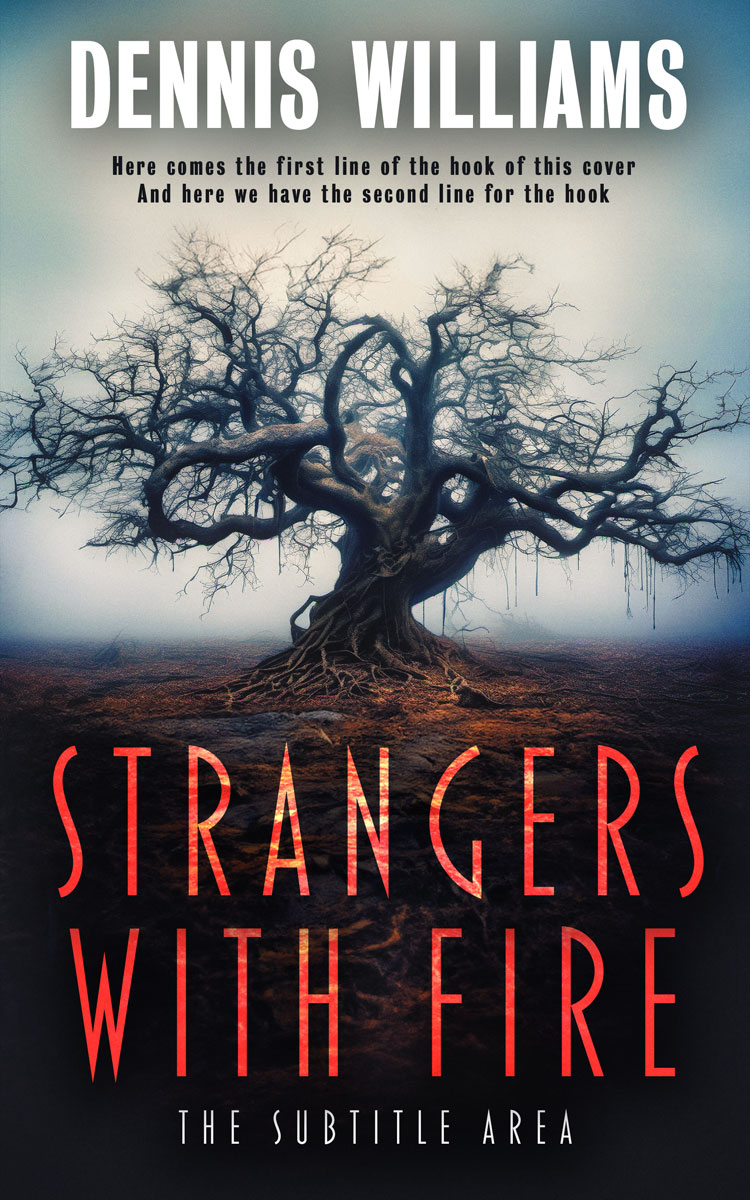 2D view of Premade Horror Book Cover - Clam Shell