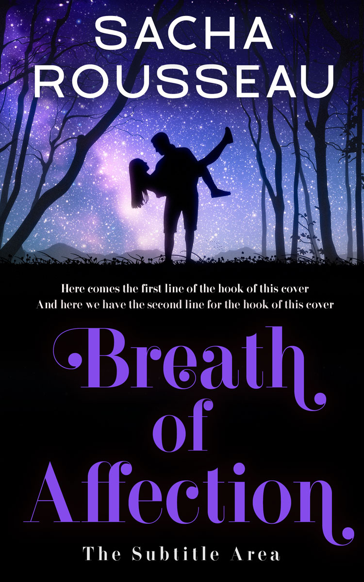 2D view of Premade Romance Book Cover - Ebony