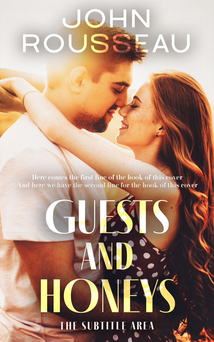 2D view of Premade Romance Book Cover - Stark White