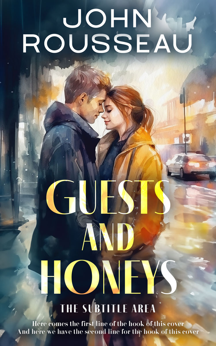 2D view of Premade Romance Book Cover - Oxford Blue