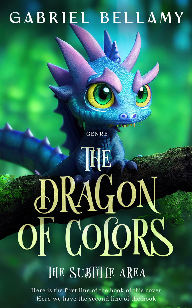 2D view of Premade Fantasy Book Cover - Gable Green