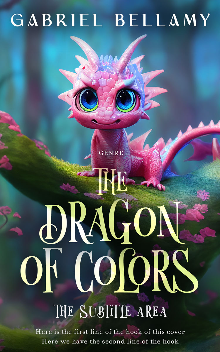 2D view of Premade Fantasy Book Cover - Outer Space