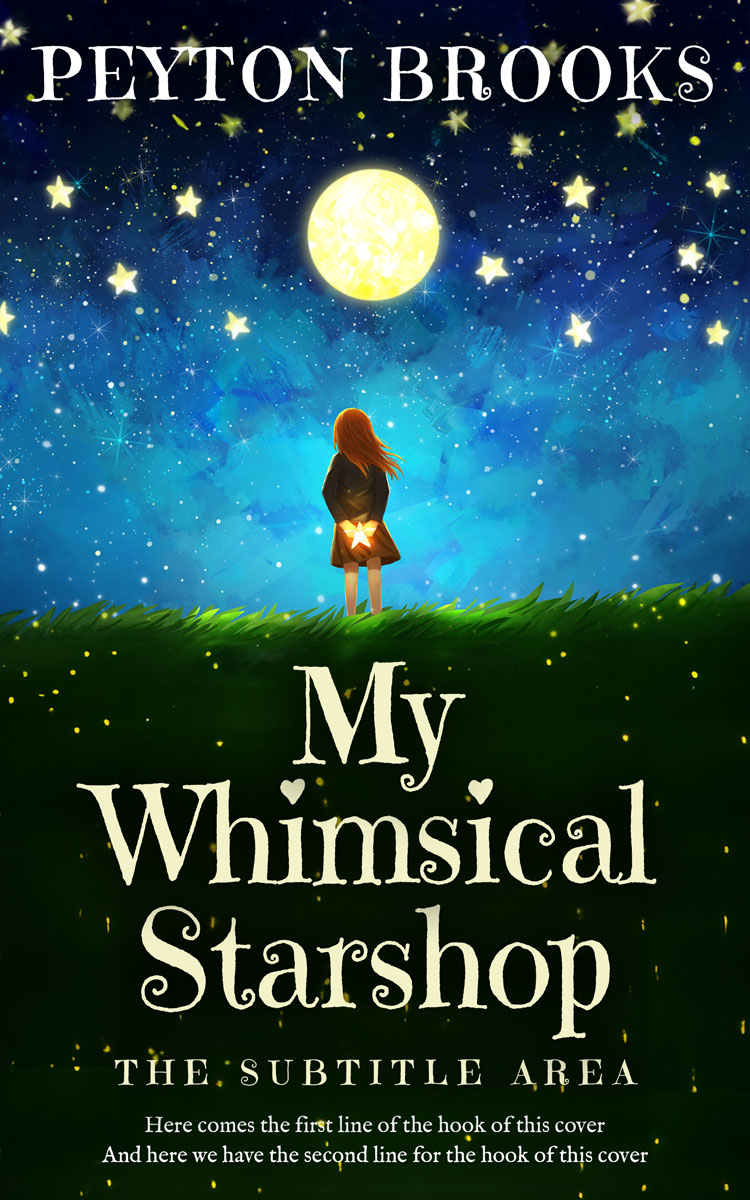 2D view of Premade Fantasy Book Cover - Black Bean