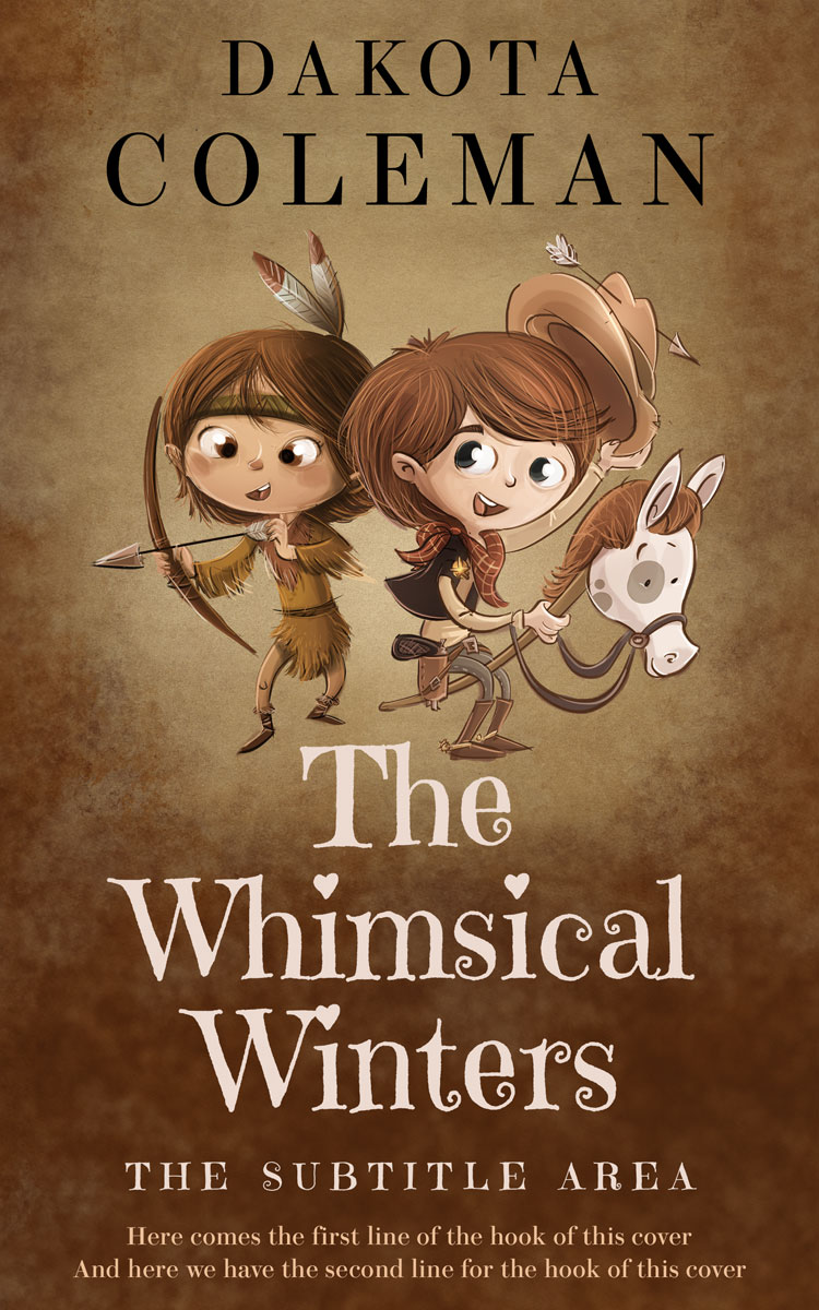 2D view of Premade Western Book Cover - Old Copper