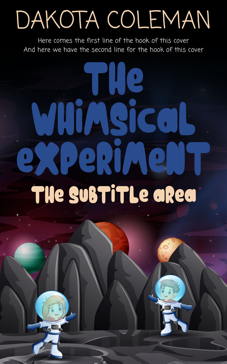 2D view of Premade Science Fiction Book Cover - Steel Gray