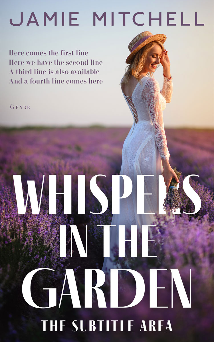 2D view of Premade Romance Book Cover - Pale Slate