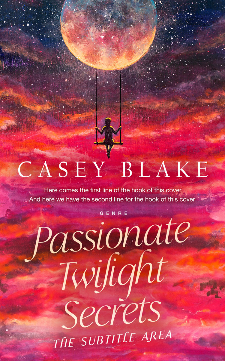 2D view of Premade Romance Book Cover - Brick Red