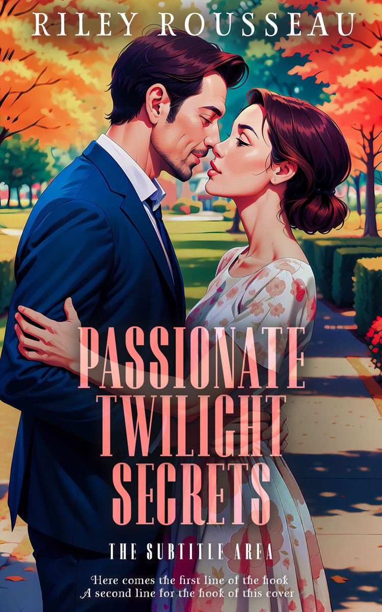 2D view of Premade Romance Book Cover - Burning Sand