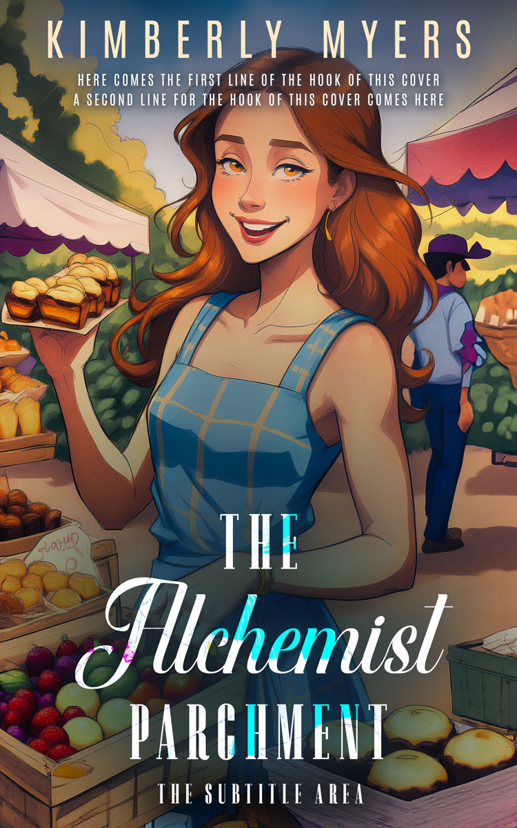 2D view of Premade Chick Lit Book Cover - Ship Gray