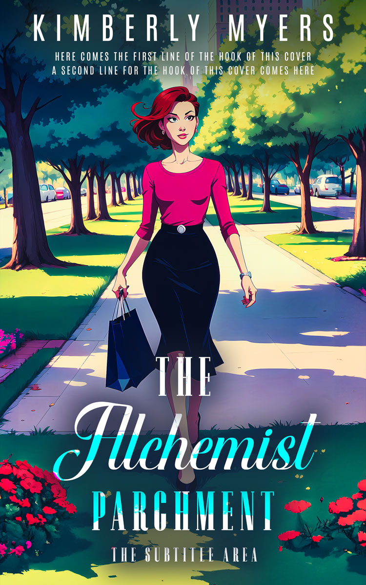 2D view of Premade Chick Lit Book Cover - Blue Dianne