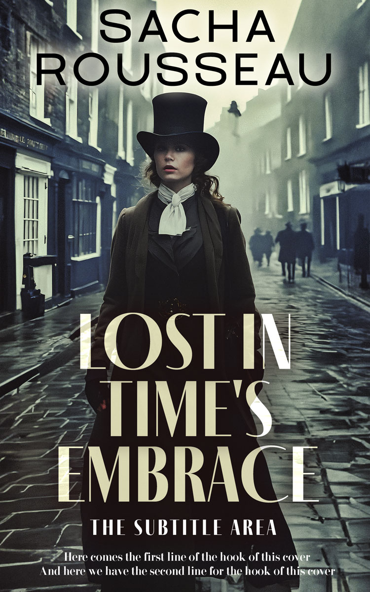 2D view of Premade Romance Book Cover - Outer Space