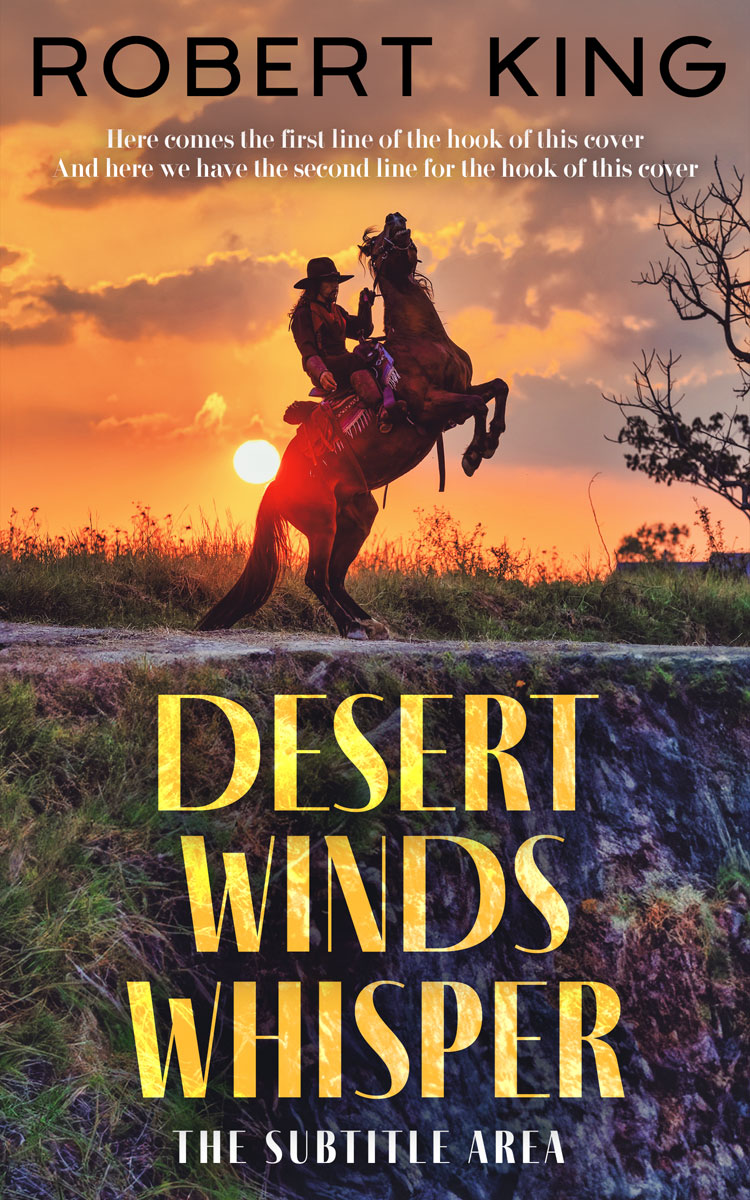 2D view of Premade Action & Adventure Book Cover - Thunder