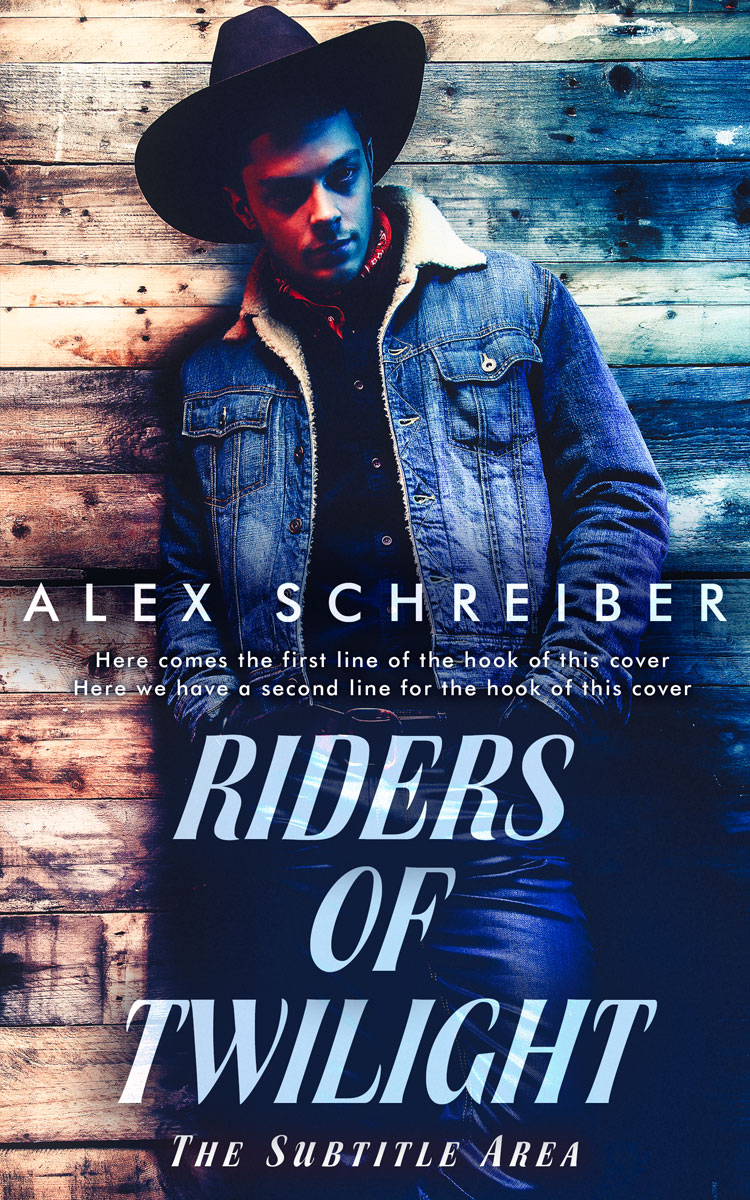 2D view of Premade Romance Book Cover - Swirl