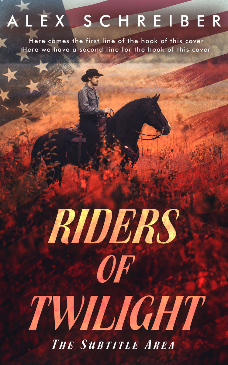 2D view of Premade Action & Adventure Book Cover - Jon