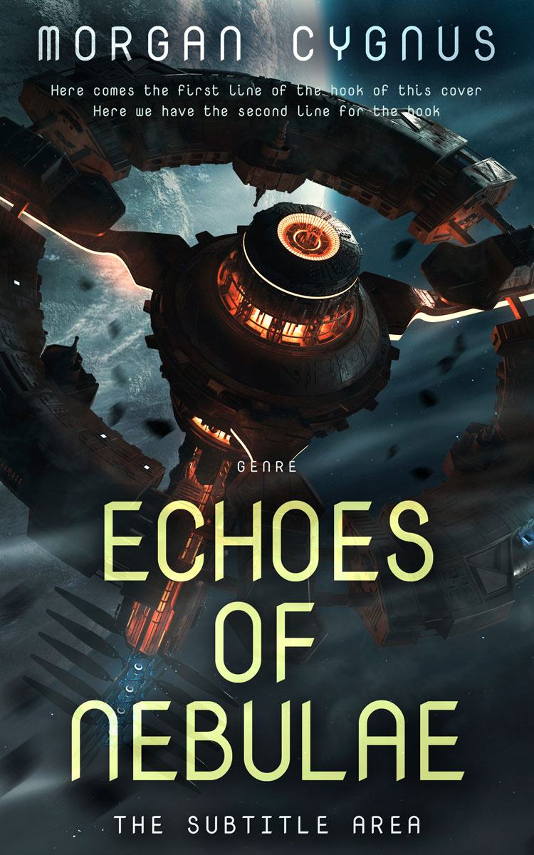 2D view of Premade Science Fiction Book Cover - Outer Space