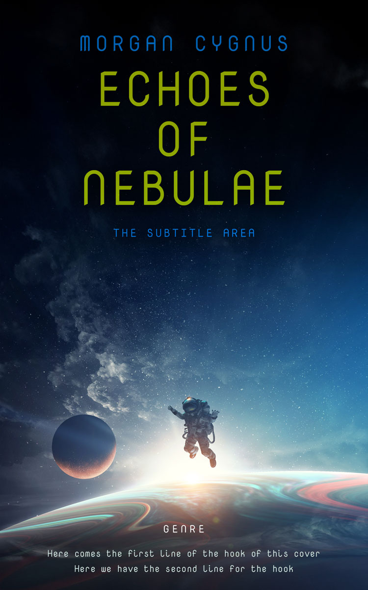 2D view of Premade Science Fiction Book Cover - Ebony