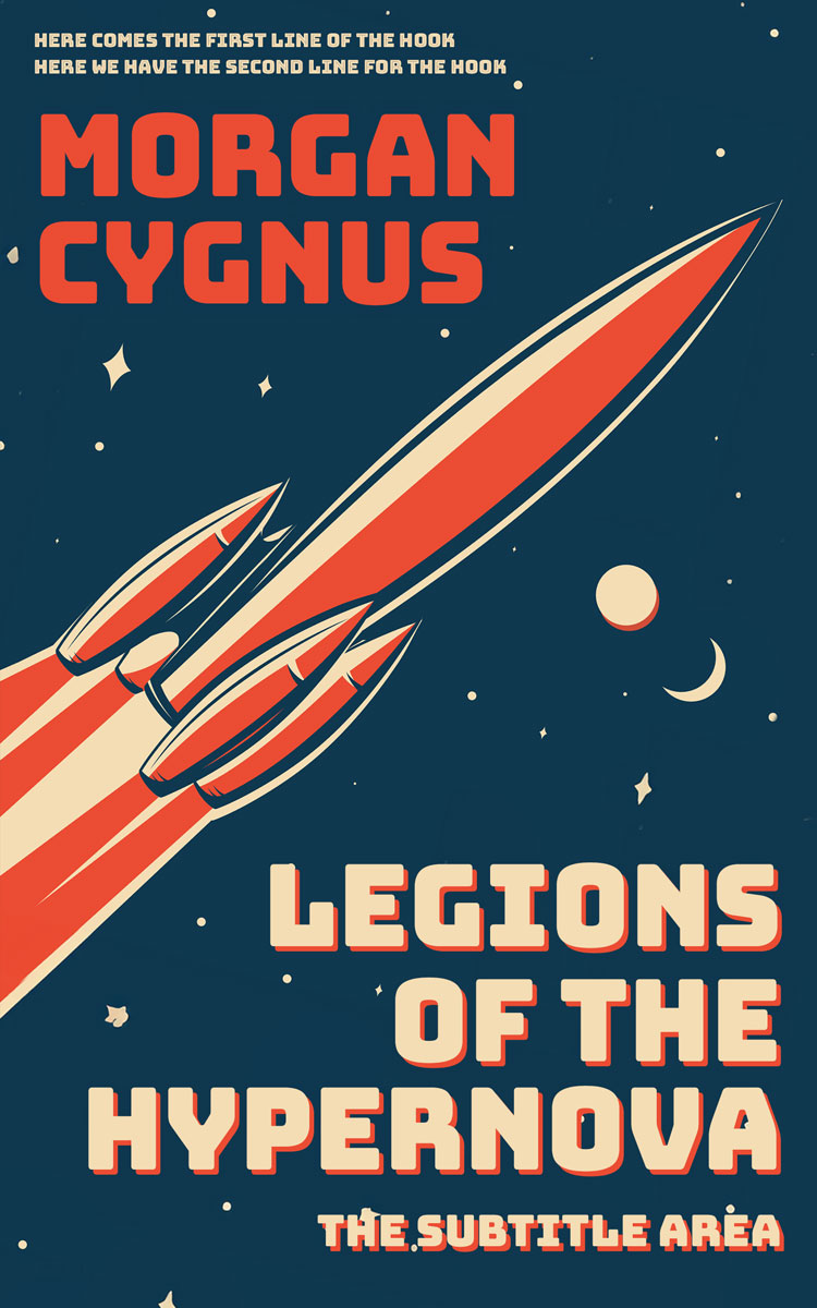 2D view of Premade Science Fiction Book Cover - Apricot