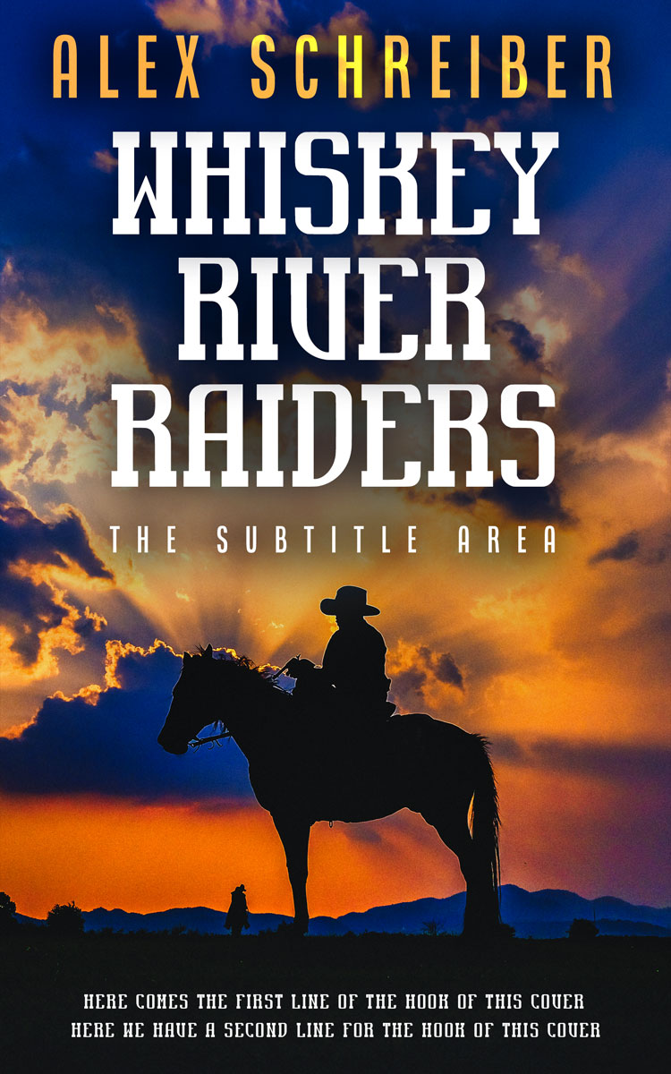 2D view of Premade Action & Adventure Book Cover - Raw Sienna