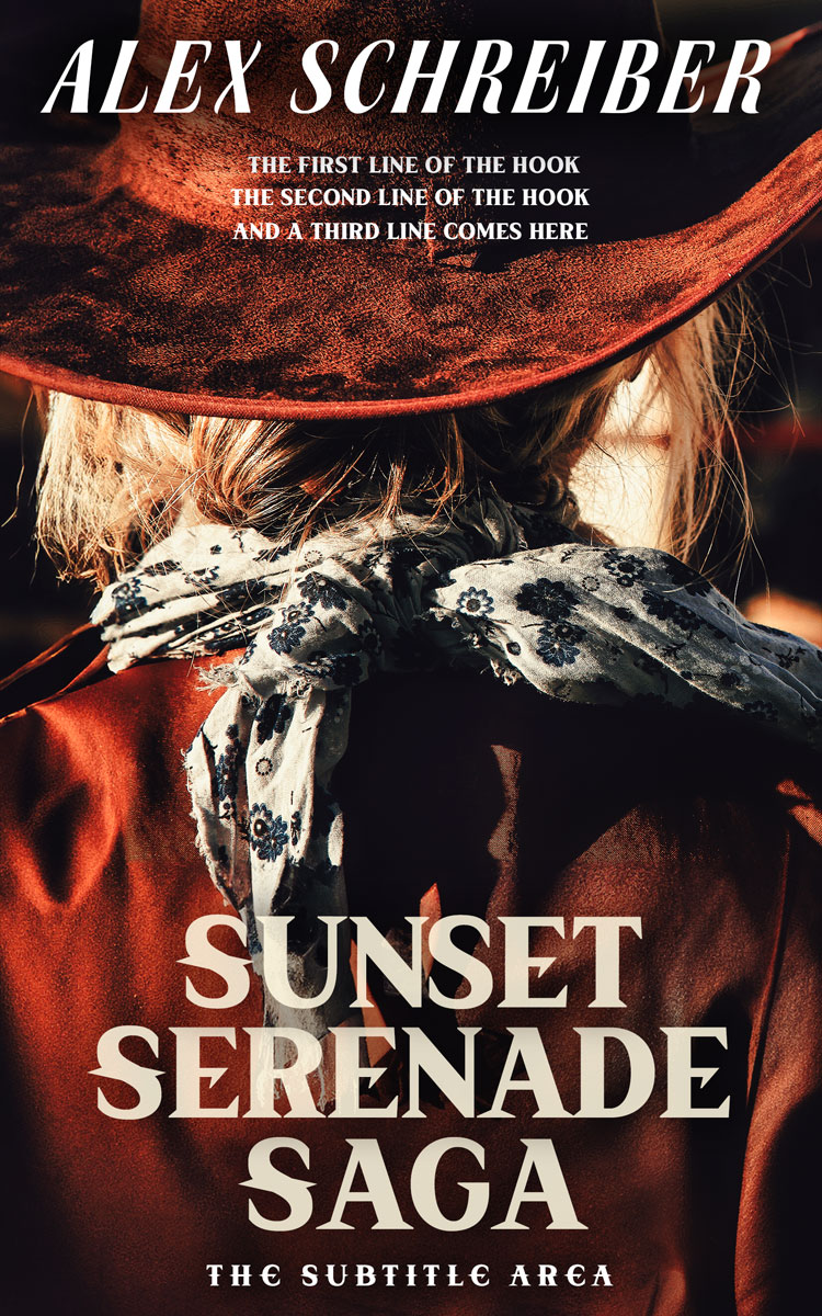 2D view of Premade Western Book Cover - My Pink