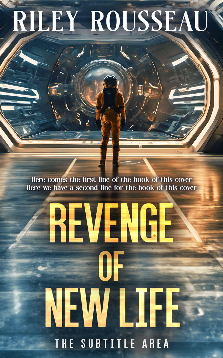 2D view of Premade Science Fiction Book Cover - Limed Spruce