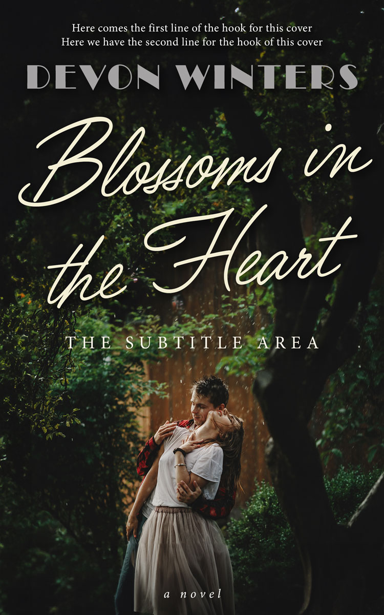 2D view of Premade Romance Book Cover - Log Cabin