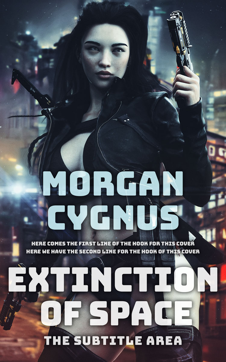 2D view of Premade Science Fiction Book Cover - Pumice