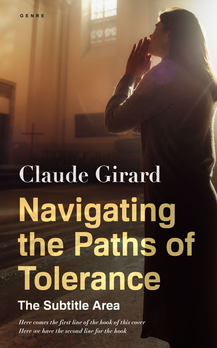 2D view of Premade Religion & Spirituality Book Cover - Tan