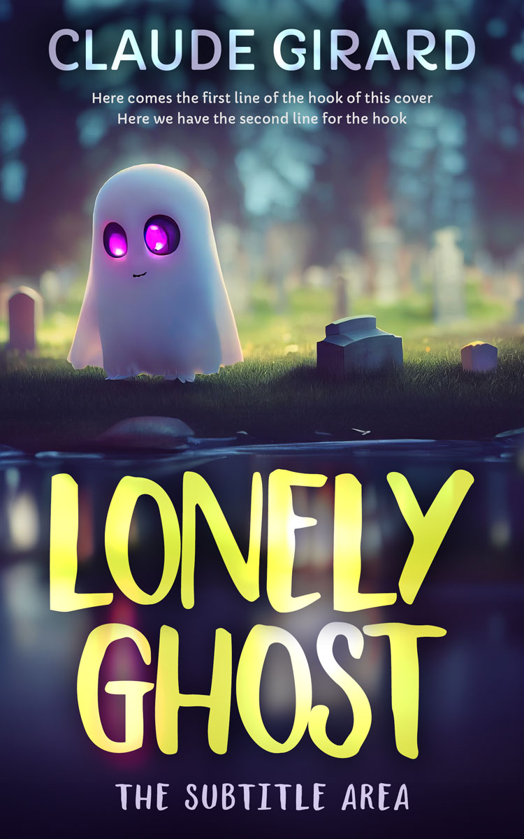 2D view of Premade Horror Book Cover - Ebony Clay