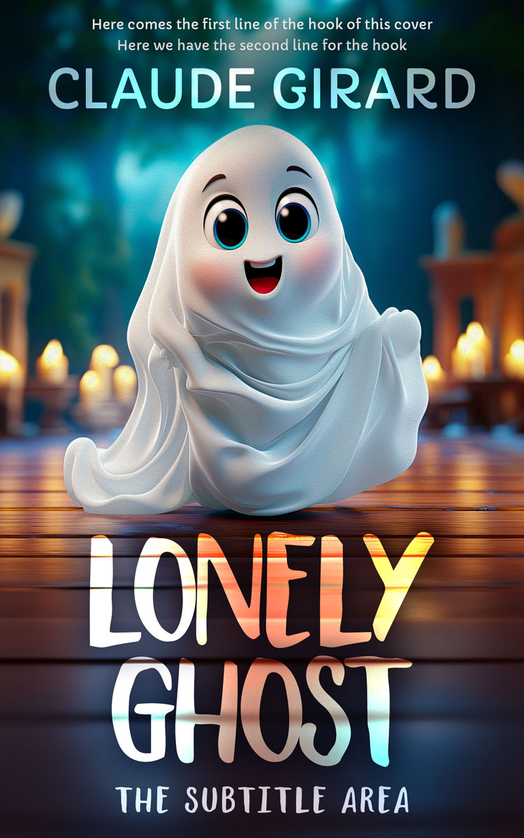 2D view of Premade Teen & Young Adult Book Cover - Vanilla